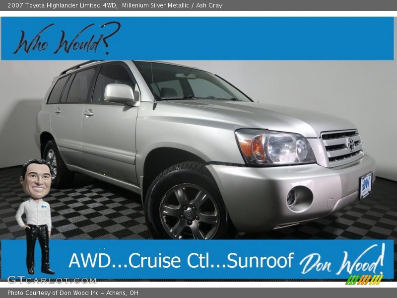 Millenium Silver Metallic / Ash Gray 2007 Toyota Highlander Limited 4WD