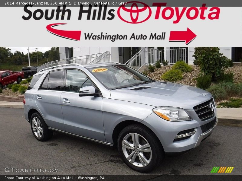 Diamond Silver Metallic / Grey 2014 Mercedes-Benz ML 350 4Matic