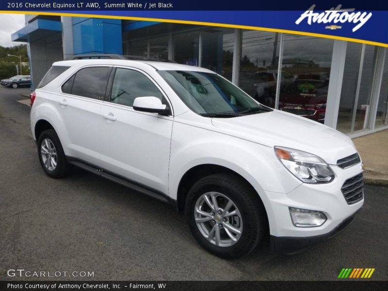 Summit White / Jet Black 2016 Chevrolet Equinox LT AWD