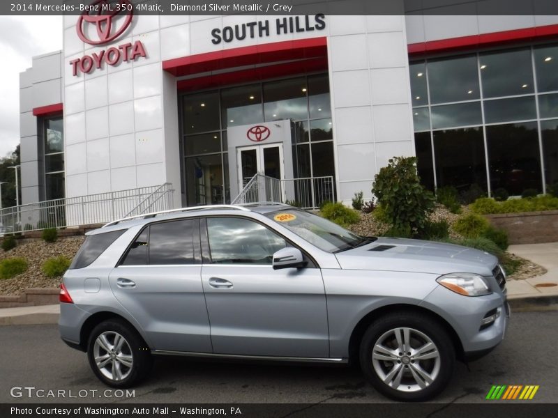 Diamond Silver Metallic / Grey 2014 Mercedes-Benz ML 350 4Matic