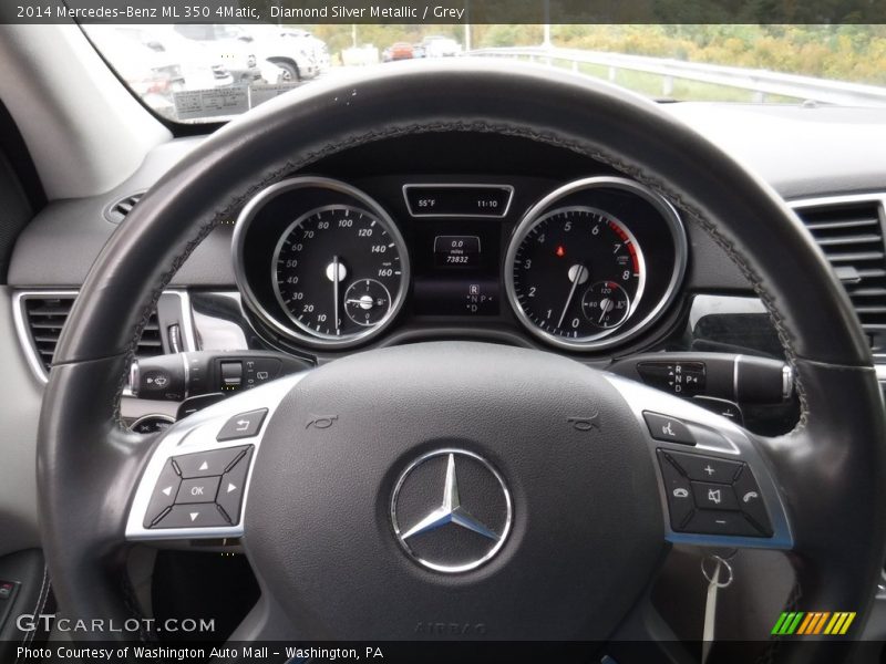 Diamond Silver Metallic / Grey 2014 Mercedes-Benz ML 350 4Matic