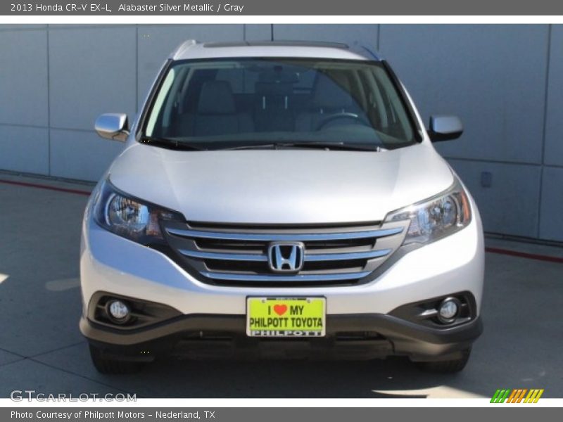 Alabaster Silver Metallic / Gray 2013 Honda CR-V EX-L