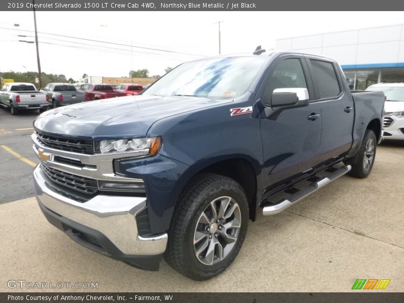 Northsky Blue Metallic / Jet Black 2019 Chevrolet Silverado 1500 LT Crew Cab 4WD