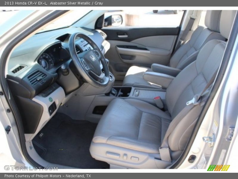 Alabaster Silver Metallic / Gray 2013 Honda CR-V EX-L