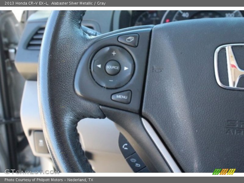 Alabaster Silver Metallic / Gray 2013 Honda CR-V EX-L