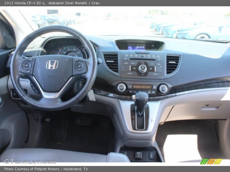Alabaster Silver Metallic / Gray 2013 Honda CR-V EX-L