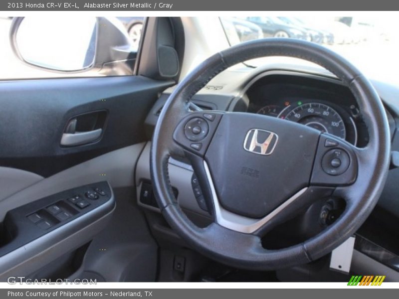 Alabaster Silver Metallic / Gray 2013 Honda CR-V EX-L