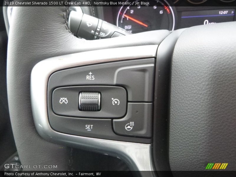 Northsky Blue Metallic / Jet Black 2019 Chevrolet Silverado 1500 LT Crew Cab 4WD