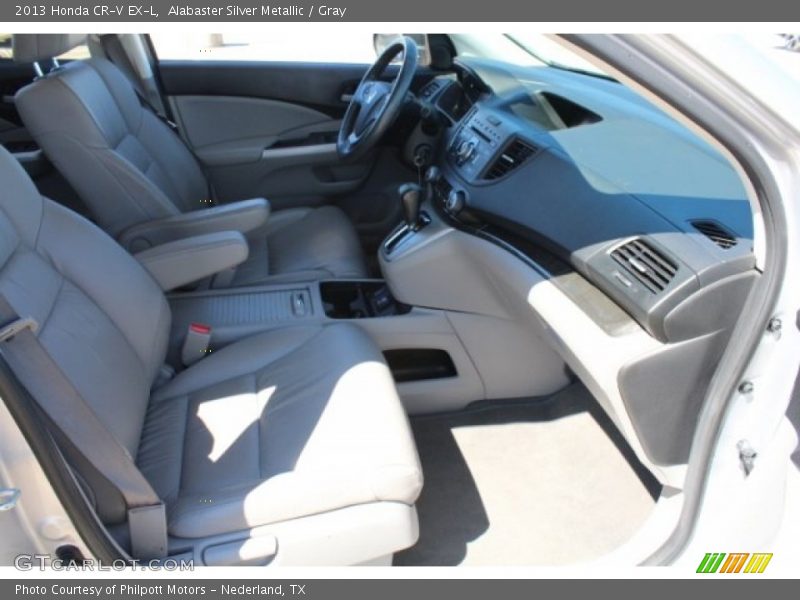 Alabaster Silver Metallic / Gray 2013 Honda CR-V EX-L