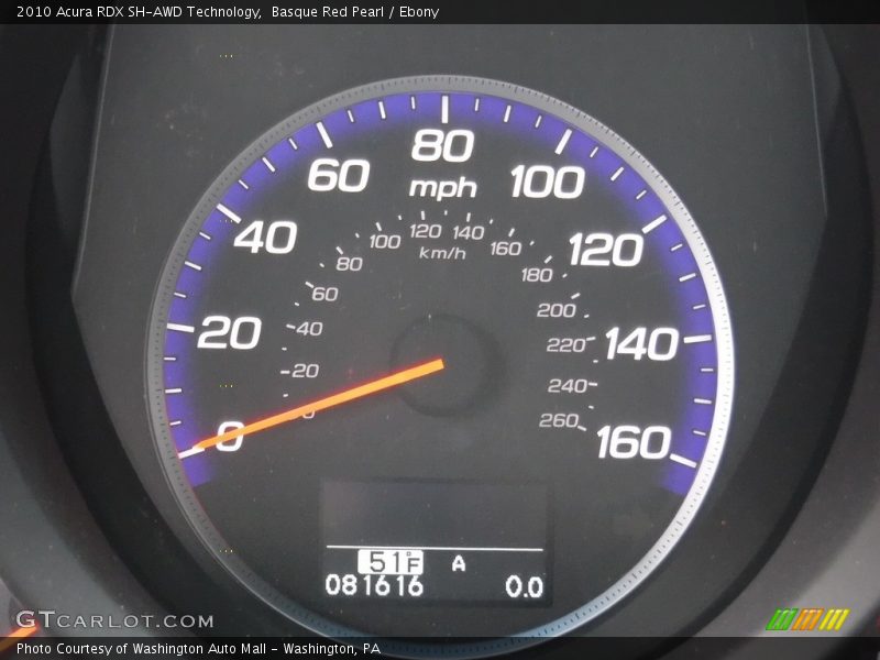 Basque Red Pearl / Ebony 2010 Acura RDX SH-AWD Technology