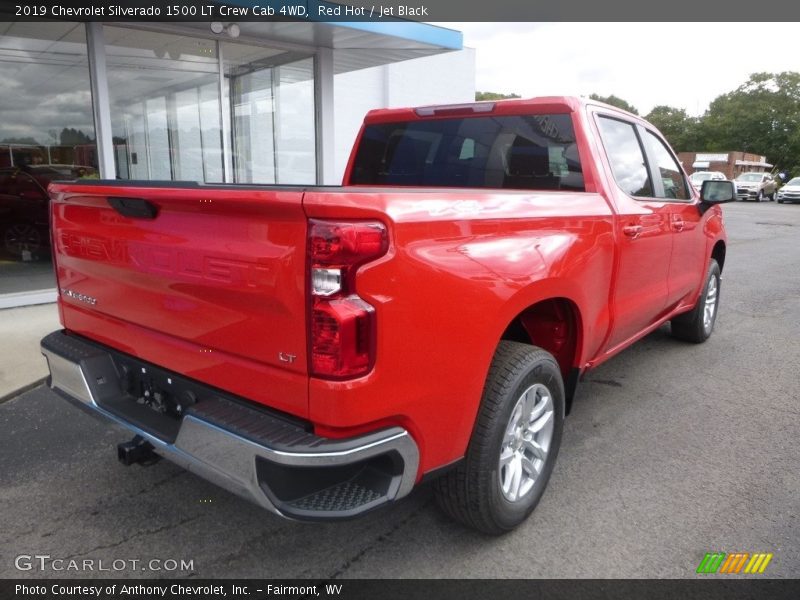 Red Hot / Jet Black 2019 Chevrolet Silverado 1500 LT Crew Cab 4WD