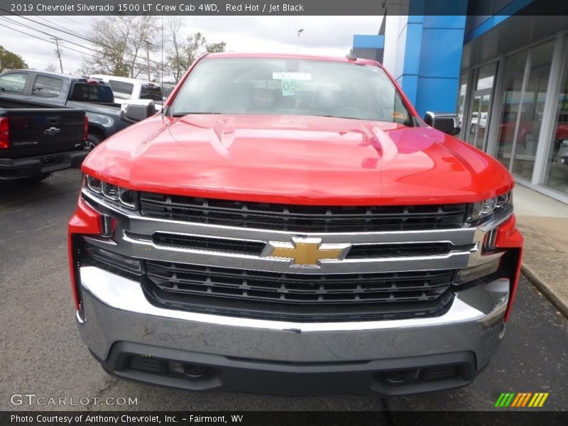 Red Hot / Jet Black 2019 Chevrolet Silverado 1500 LT Crew Cab 4WD