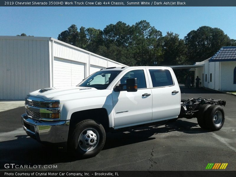 Summit White / Dark Ash/Jet Black 2019 Chevrolet Silverado 3500HD Work Truck Crew Cab 4x4 Chassis