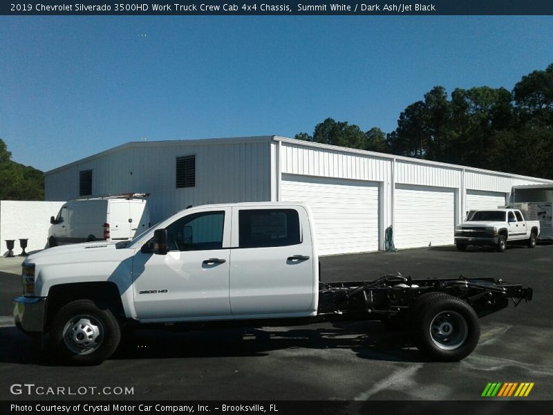 Summit White / Dark Ash/Jet Black 2019 Chevrolet Silverado 3500HD Work Truck Crew Cab 4x4 Chassis