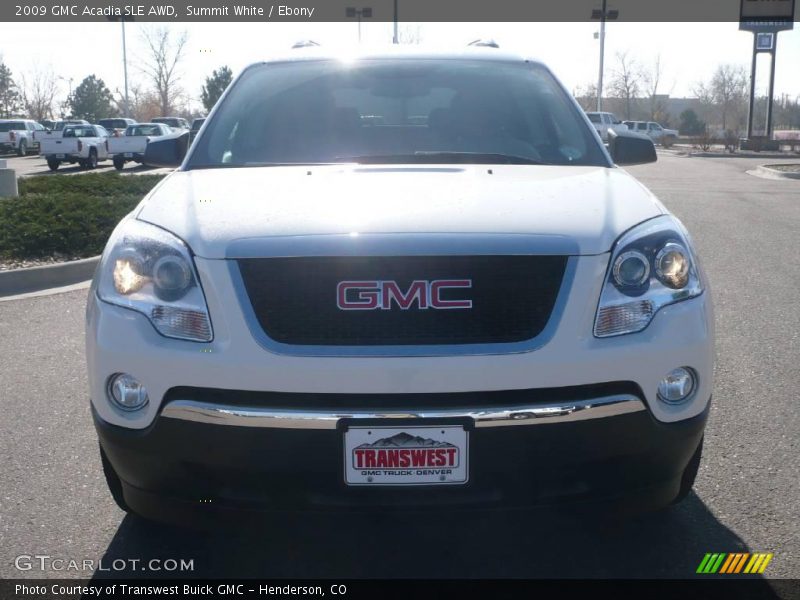 Summit White / Ebony 2009 GMC Acadia SLE AWD