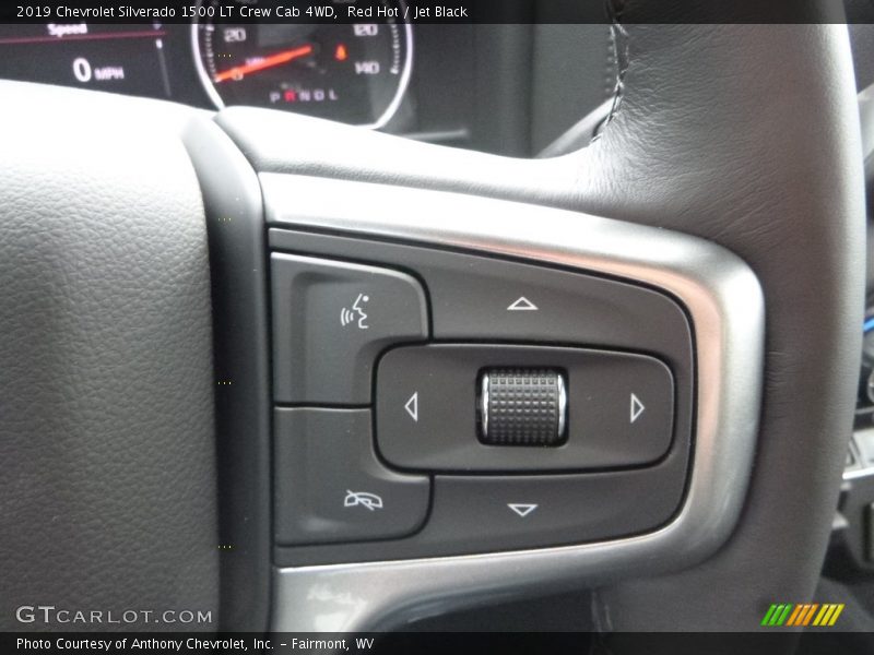 Red Hot / Jet Black 2019 Chevrolet Silverado 1500 LT Crew Cab 4WD