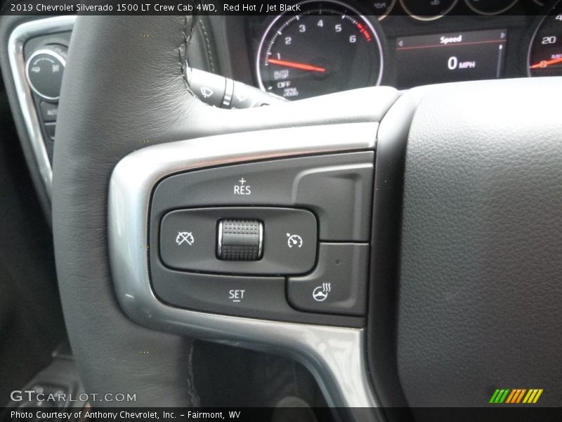Red Hot / Jet Black 2019 Chevrolet Silverado 1500 LT Crew Cab 4WD