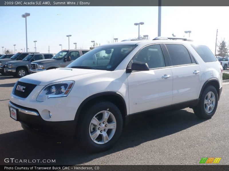 Summit White / Ebony 2009 GMC Acadia SLE AWD