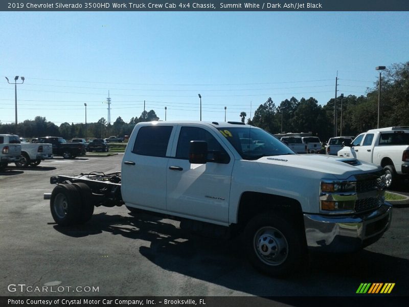 Summit White / Dark Ash/Jet Black 2019 Chevrolet Silverado 3500HD Work Truck Crew Cab 4x4 Chassis