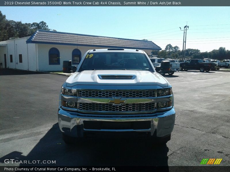 Summit White / Dark Ash/Jet Black 2019 Chevrolet Silverado 3500HD Work Truck Crew Cab 4x4 Chassis