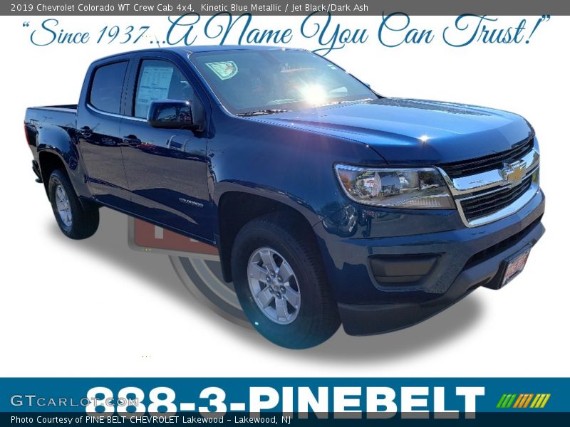 Kinetic Blue Metallic / Jet Black/Dark Ash 2019 Chevrolet Colorado WT Crew Cab 4x4