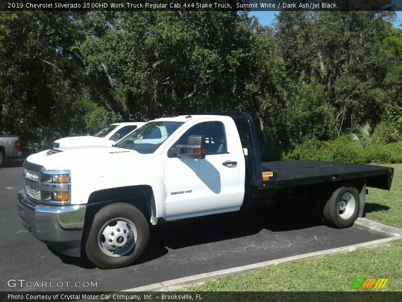Front 3/4 View of 2019 Silverado 3500HD Work Truck Regular Cab 4x4 Stake Truck