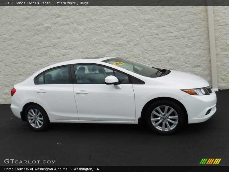 Taffeta White / Beige 2012 Honda Civic EX Sedan