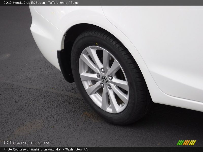 Taffeta White / Beige 2012 Honda Civic EX Sedan