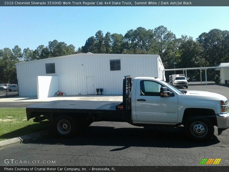 Summit White / Dark Ash/Jet Black 2019 Chevrolet Silverado 3500HD Work Truck Regular Cab 4x4 Stake Truck