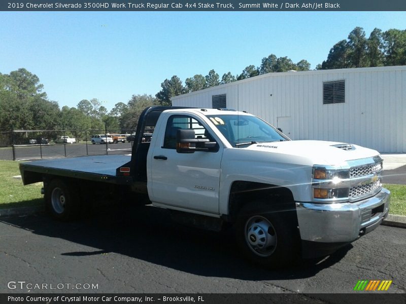 Summit White / Dark Ash/Jet Black 2019 Chevrolet Silverado 3500HD Work Truck Regular Cab 4x4 Stake Truck