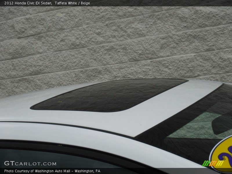 Taffeta White / Beige 2012 Honda Civic EX Sedan