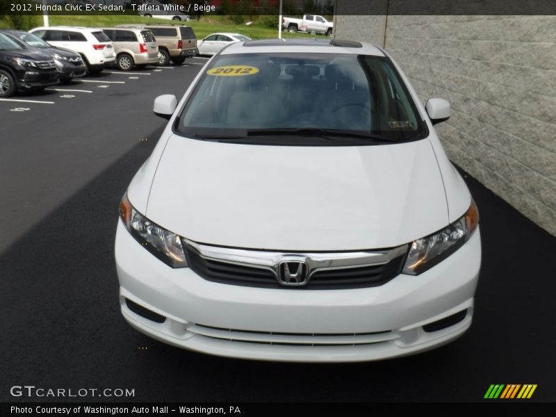 Taffeta White / Beige 2012 Honda Civic EX Sedan