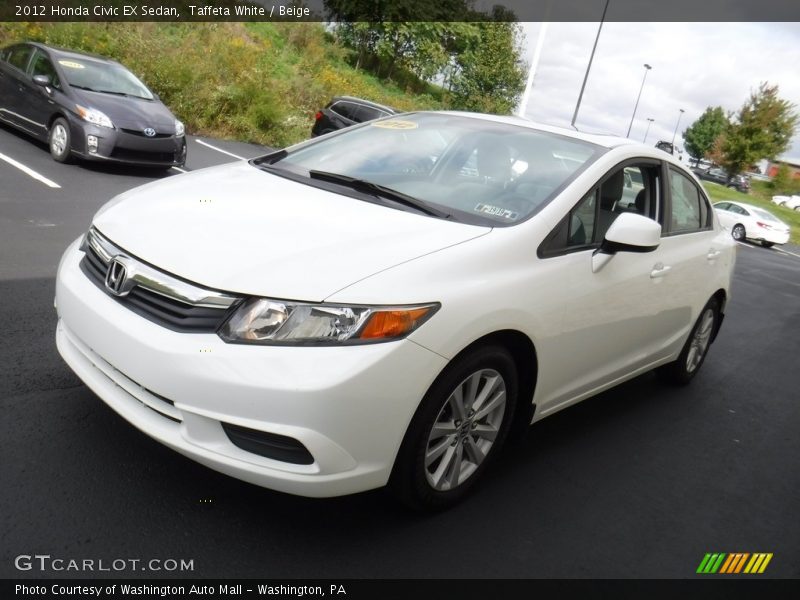 Taffeta White / Beige 2012 Honda Civic EX Sedan