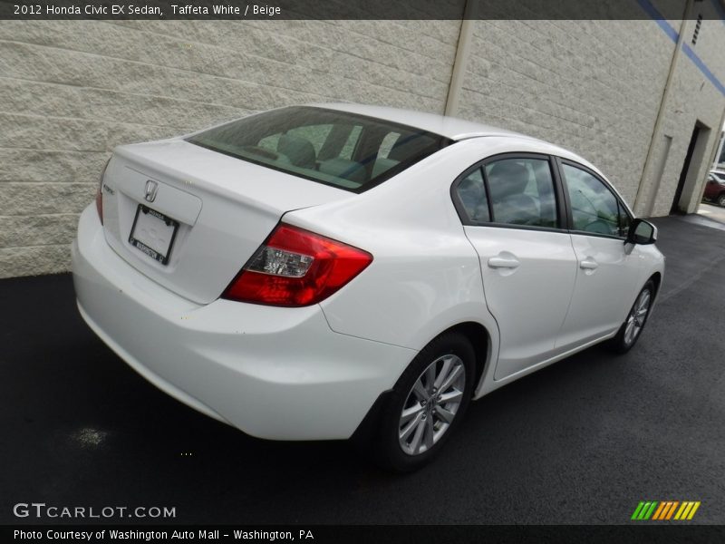 Taffeta White / Beige 2012 Honda Civic EX Sedan