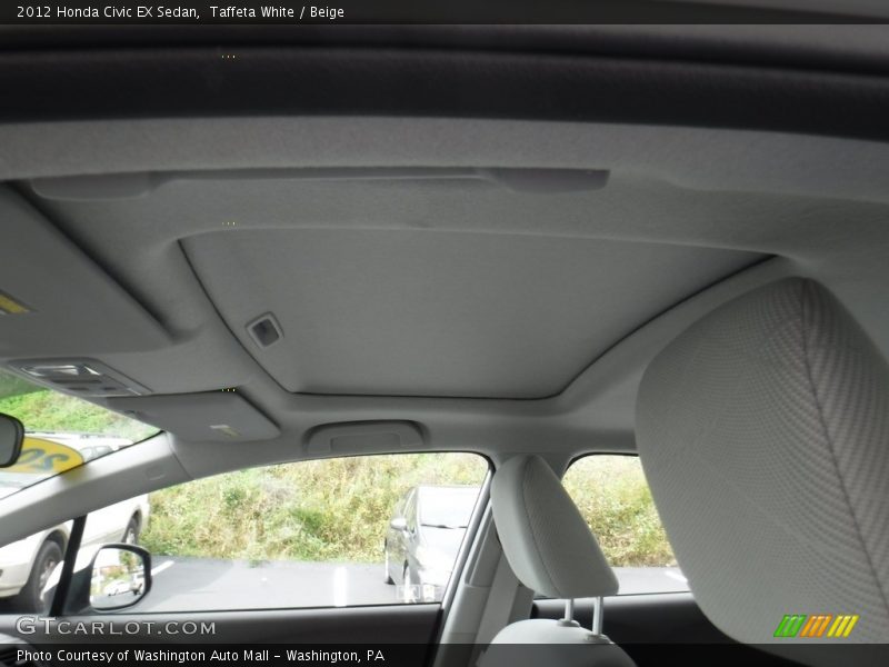 Taffeta White / Beige 2012 Honda Civic EX Sedan