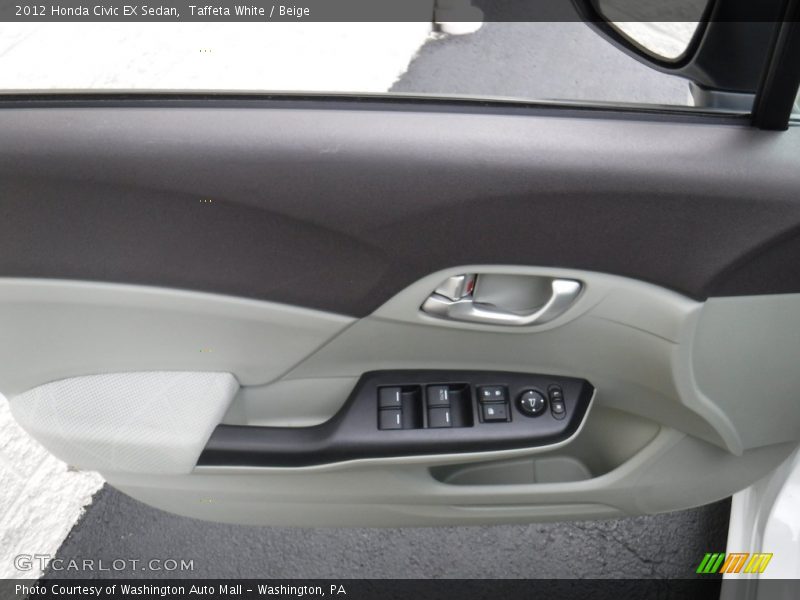 Taffeta White / Beige 2012 Honda Civic EX Sedan