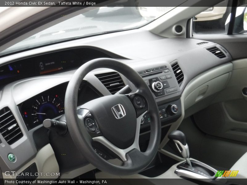 Taffeta White / Beige 2012 Honda Civic EX Sedan