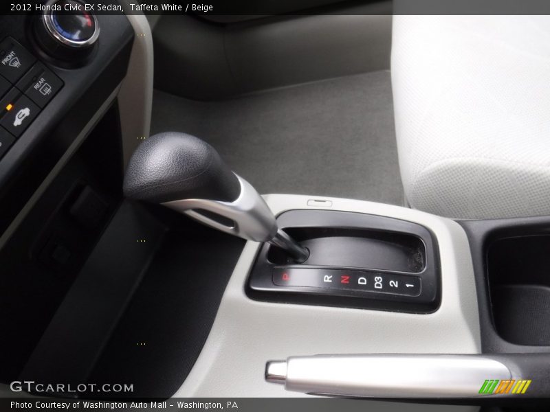Taffeta White / Beige 2012 Honda Civic EX Sedan