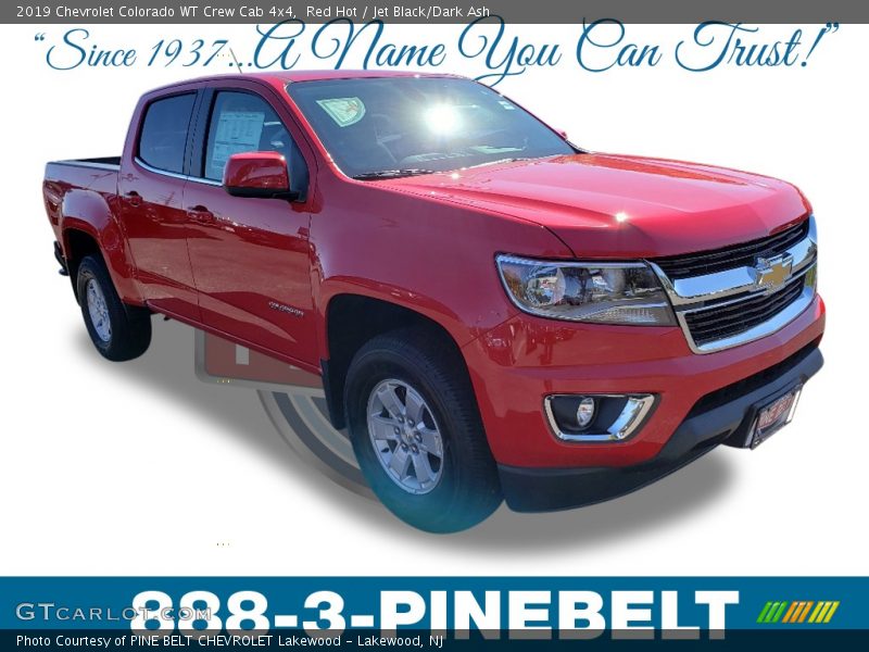 Red Hot / Jet Black/Dark Ash 2019 Chevrolet Colorado WT Crew Cab 4x4