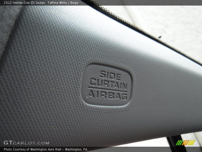 Taffeta White / Beige 2012 Honda Civic EX Sedan