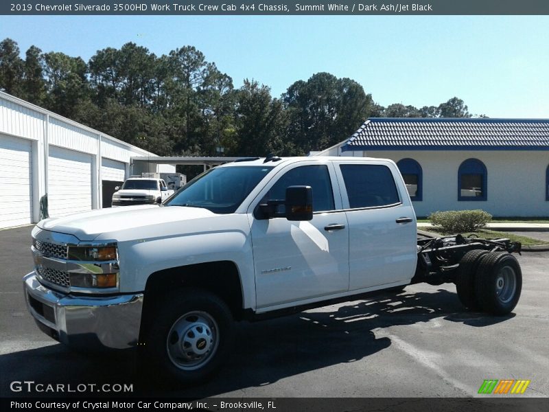 Summit White / Dark Ash/Jet Black 2019 Chevrolet Silverado 3500HD Work Truck Crew Cab 4x4 Chassis