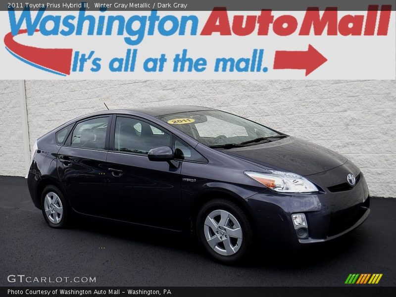 Winter Gray Metallic / Dark Gray 2011 Toyota Prius Hybrid III