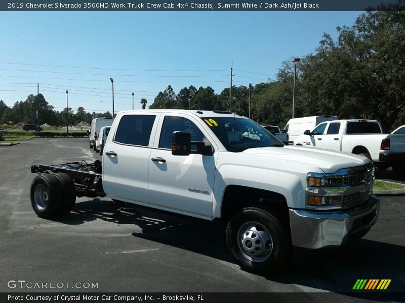 Summit White / Dark Ash/Jet Black 2019 Chevrolet Silverado 3500HD Work Truck Crew Cab 4x4 Chassis