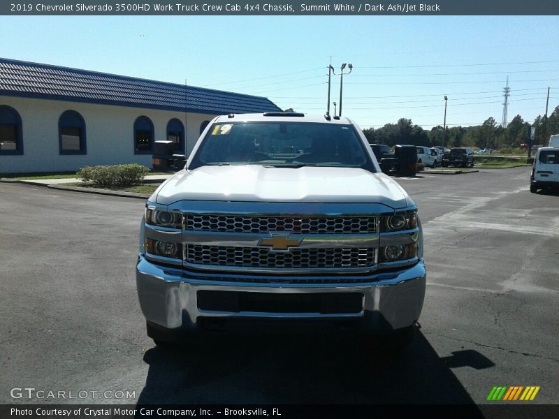 Summit White / Dark Ash/Jet Black 2019 Chevrolet Silverado 3500HD Work Truck Crew Cab 4x4 Chassis