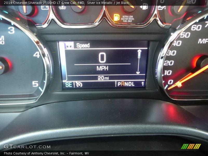 Silver Ice Metallic / Jet Black 2019 Chevrolet Silverado 2500HD LT Crew Cab 4WD