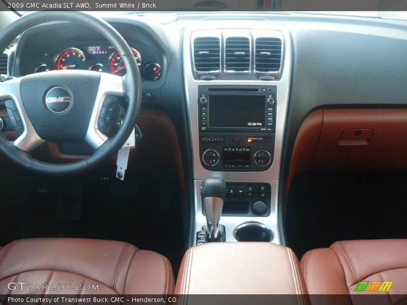 Summit White / Brick 2009 GMC Acadia SLT AWD