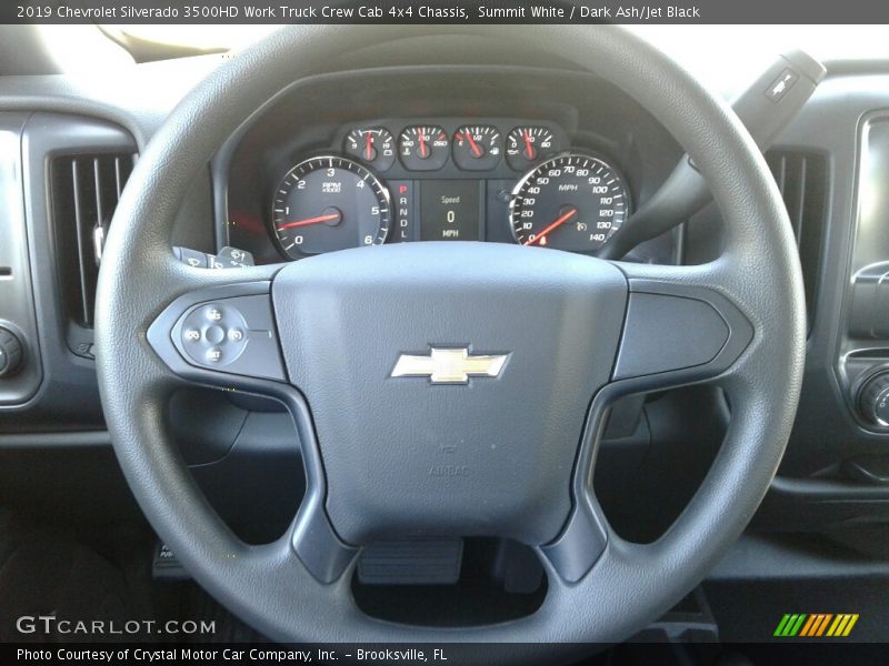 Summit White / Dark Ash/Jet Black 2019 Chevrolet Silverado 3500HD Work Truck Crew Cab 4x4 Chassis