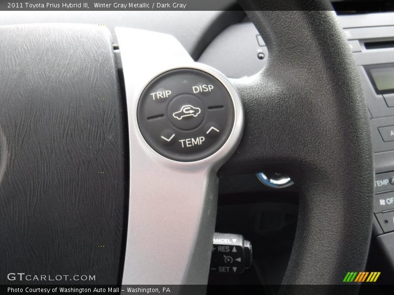 Winter Gray Metallic / Dark Gray 2011 Toyota Prius Hybrid III