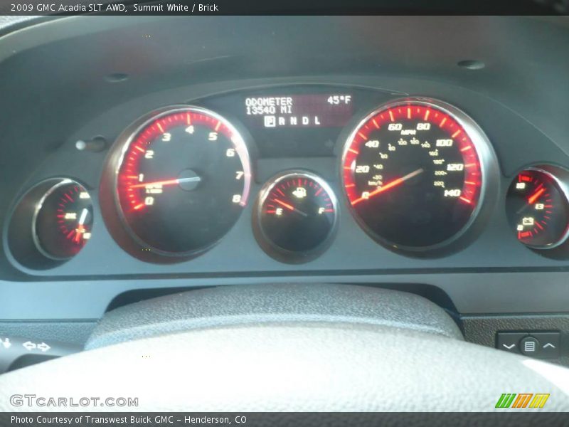 Summit White / Brick 2009 GMC Acadia SLT AWD