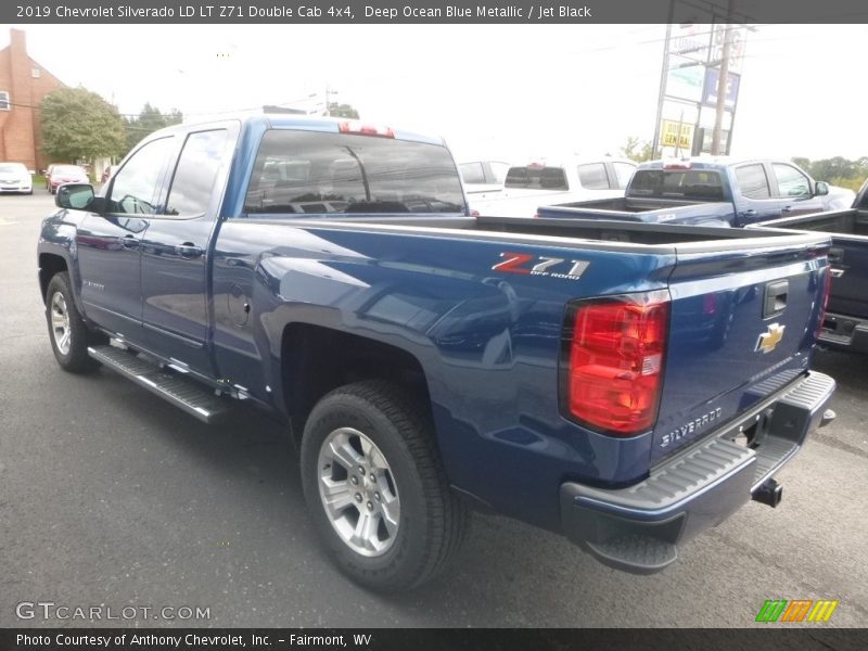 Deep Ocean Blue Metallic / Jet Black 2019 Chevrolet Silverado LD LT Z71 Double Cab 4x4